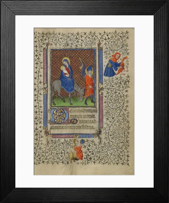 Framed Print : The Flight into Egypt; Book of Hours, about 1410. Creator: Unknown Framed Print : The Flight into Egypt; Book of Hours, about 1410. Creator: Unknown