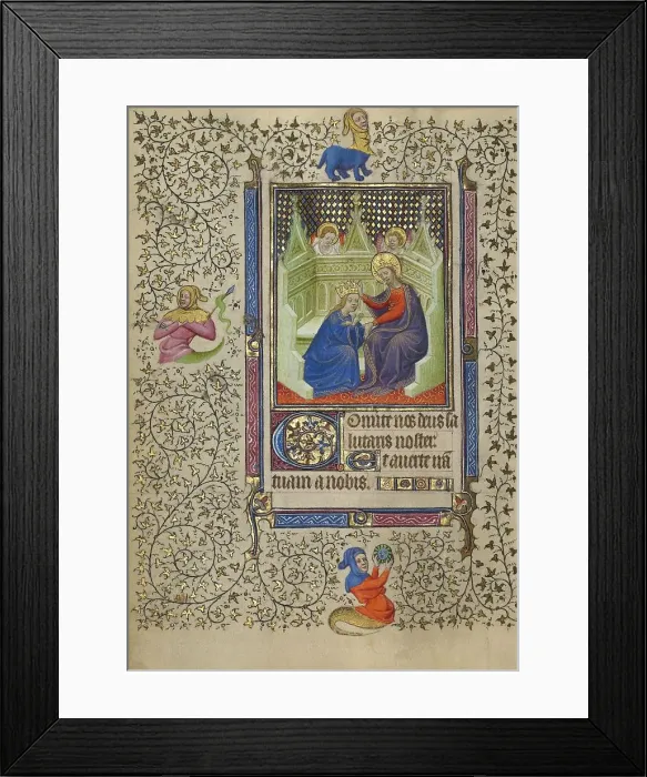 Framed Print : The Coronation of the Virgin; Book of Hours, about 1410. Creator: Unknown