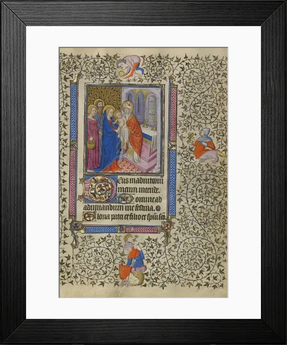 Framed Print : The Presentation in the Temple; Book of Hours, about 1410. Creator: Unknown