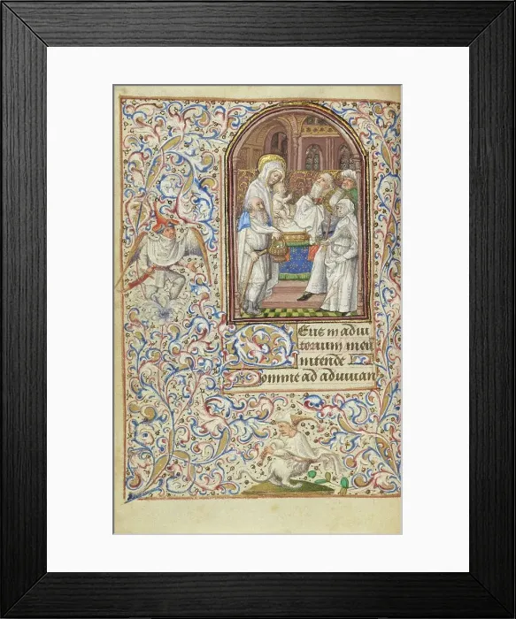 Framed Print : The Presentation in the Temple; Hours of Simon de Varie, 1455. Creator: Dunois Master Framed Print : The Presentation in the Temple; Hours of Simon de Varie, 1455. Creator: Dunois Master