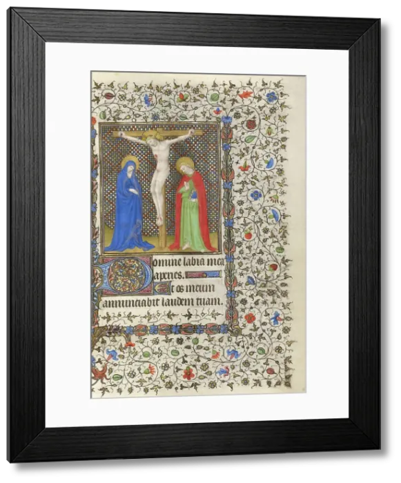 Framed Print : The Crucifixion; Book of Hours, about 1415-1420. Creators: Boucicaut Master, Workshop of the Boucicaut Master Framed Print : The Crucifixion; Book of Hours, about 1415-1420. Creators: Boucicaut Master, Workshop of the Boucicaut Master