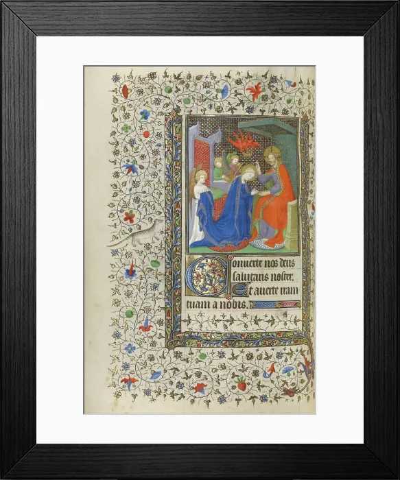 Framed Print : The Coronation of the Virgin; Book of Hours, about 1415-1420. Creators: Boucicaut Master, Workshop of the Boucicaut Master Framed Print : The Coronation of the Virgin; Book of Hours, about 1415-1420. Creators: Boucicaut Master, Workshop of the Boucicaut Master