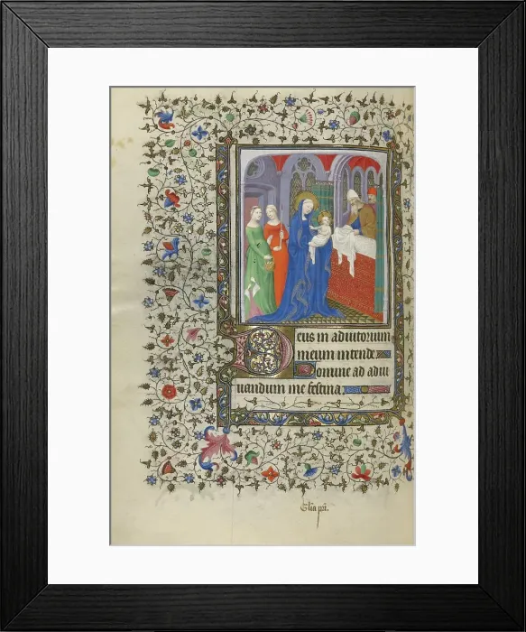 Framed Print : The Presentation in the Temple; Book of Hours, about 1415-1420. Creators: Boucicaut Master, Workshop of the Boucicaut Master Framed Print : The Presentation in the Temple; Book of Hours, about 1415-1420. Creators: Boucicaut Master, Workshop of the Boucicaut Master