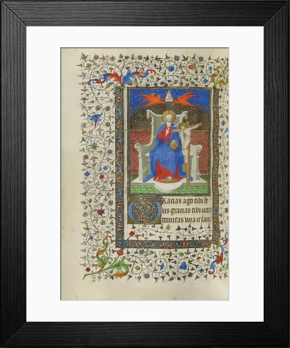 Framed Print : The Trinity; Book of Hours, about 1415-1420. Creators: Boucicaut Master, Workshop of the Boucicaut Master Framed Print : The Trinity; Book of Hours, about 1415-1420. Creators: Boucicaut Master, Workshop of the Boucicaut Master