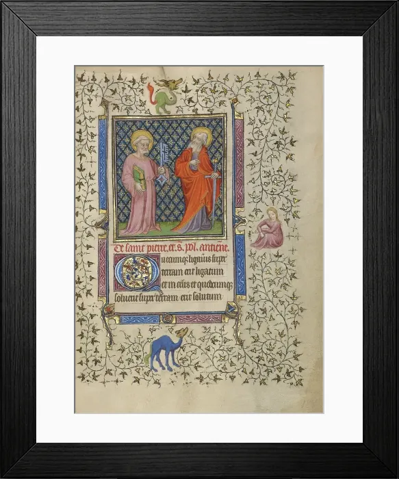 Framed Print : Saints Peter and Paul; Book of Hours, about 1410. Creator: Unknown Framed Print : Saints Peter and Paul; Book of Hours, about 1410. Creator: Unknown