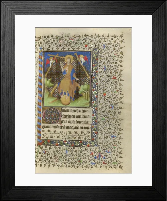 Framed Print : Christ in Majesty; Book of Hours, about 1415-1420. Creators: Boucicaut Master, Workshop of the Boucicaut Master Framed Print : Christ in Majesty; Book of Hours, about 1415-1420. Creators: Boucicaut Master, Workshop of the Boucicaut Master