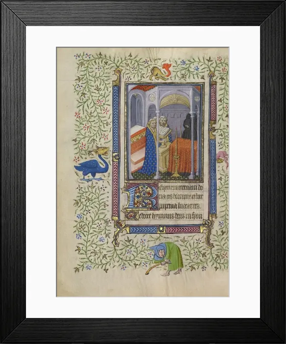 Framed Print : Office of the Dead; Book of Hours, about 1410. Creator: Unknown Framed Print : Office of the Dead; Book of Hours, about 1410. Creator: Unknown