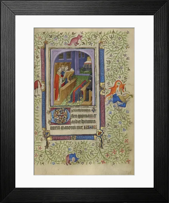 Framed Print : Office of the Dead; Book of Hours, about 1410. Creator: Unknown Framed Print : Office of the Dead; Book of Hours, about 1410. Creator: Unknown