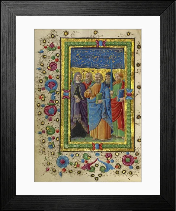 Framed Print : All Saints; Gualenghi-d'Este Hours, about 1469. Creator: Guglielmo Giraldi Framed Print : All Saints; Gualenghi-d'Este Hours, about 1469. Creator: Guglielmo Giraldi