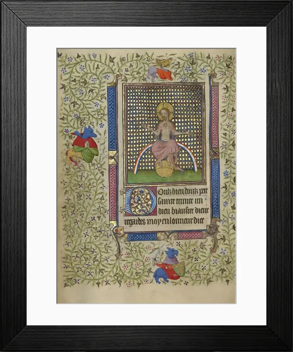 Framed Print : Christ in Majesty; Book of Hours, about 1410. Creator: Unknown