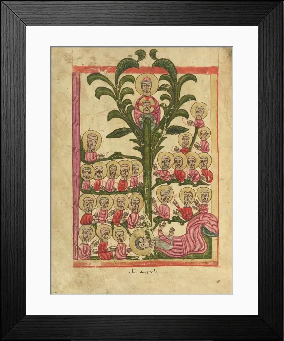 Framed Print : The Tree of Jesse; Gospel Book, 1583. Creator: Ghoukas Framed Print : The Tree of Jesse; Gospel Book, 1583. Creator: Ghoukas