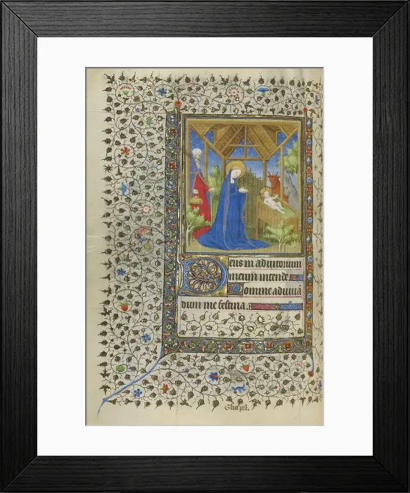 Framed Print : The Nativity; Book of Hours, about 1415-1420. Creators: Boucicaut Master, Workshop of the Boucicaut Master Framed Print : The Nativity; Book of Hours, about 1415-1420. Creators: Boucicaut Master, Workshop of the Boucicaut Master