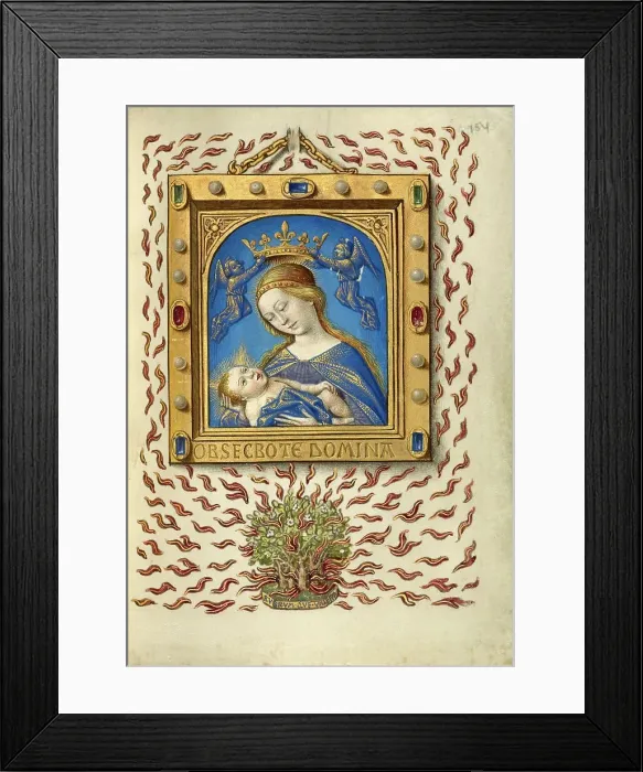 Framed Print : The Madonna of the Burning Bush; Book of Hours, about 1480-1490. Creator: Georges Trubert Framed Print : The Madonna of the Burning Bush; Book of Hours, about 1480-1490. Creator: Georges Trubert