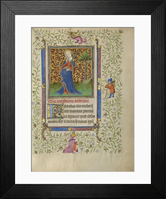 Framed Print : Mary Magdalene; Book of Hours, about 1410. Creator: Unknown Framed Print : Mary Magdalene; Book of Hours, about 1410. Creator: Unknown