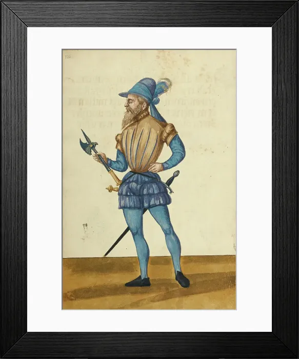 Framed Print : A Man with an Axe, about 1560-1570. Creator: Unknown Framed Print : A Man with an Axe, about 1560-1570. Creator: Unknown