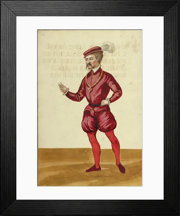 Framed Print : A Man Wearing a Medal on a Chain, about 1560-1570. Creator: Unknown Framed Print : A Man Wearing a Medal on a Chain, about 1560-1570. Creator: Unknown