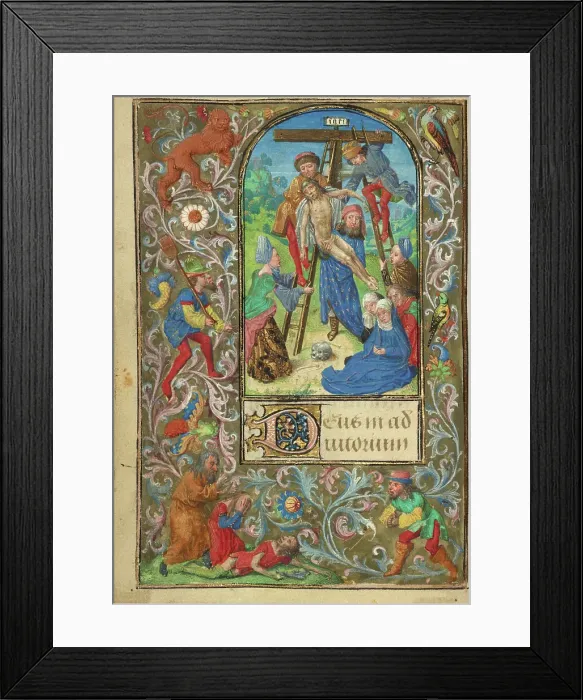 Framed Print : The Deposition; Prayer Book of Charles the Bold, about 1471. Creator: Master of Mary of Burgundy Framed Print : The Deposition; Prayer Book of Charles the Bold, about 1471. Creator: Master of Mary of Burgundy
