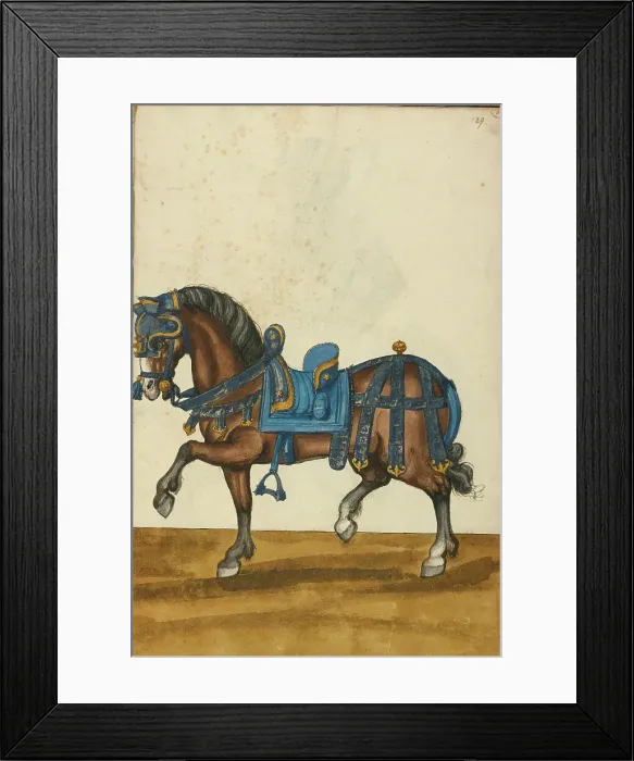 Framed Print : A Horse in Armor, about 1560-1570. Creator: Unknown Framed Print : A Horse in Armor, about 1560-1570. Creator: Unknown