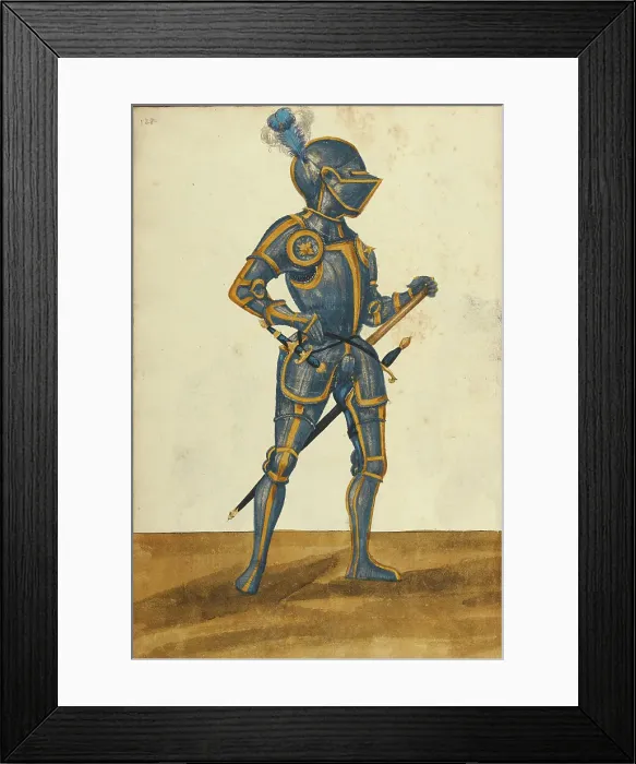 Framed Print : A Man in Armor, about 1560-1570. Creator: Unknown Framed Print : A Man in Armor, about 1560-1570. Creator: Unknown