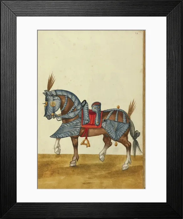 Framed Print : A Horse in Armor, about 1560-1570. Creator: Unknown Framed Print : A Horse in Armor, about 1560-1570. Creator: Unknown