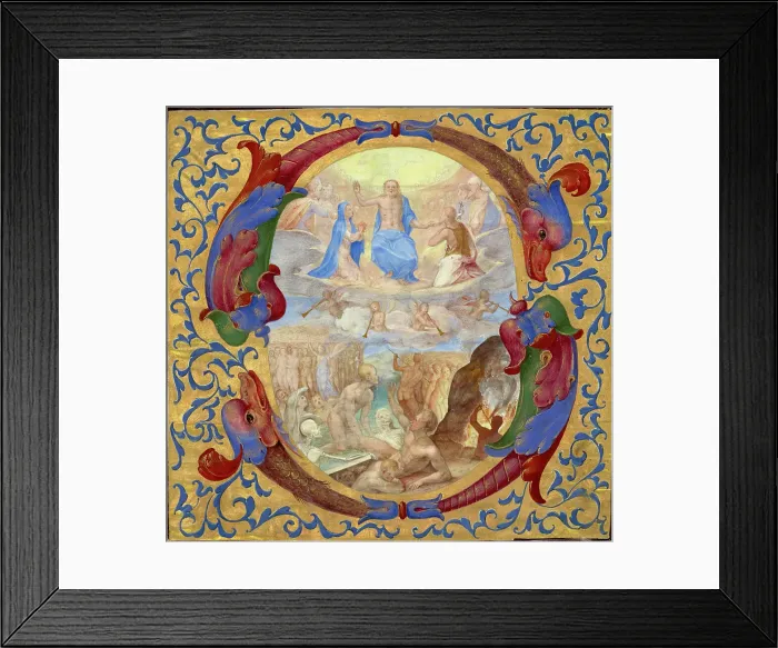 Framed Print : Initial S: The Last Judgment, about 1567-1572. Creator: Unknown