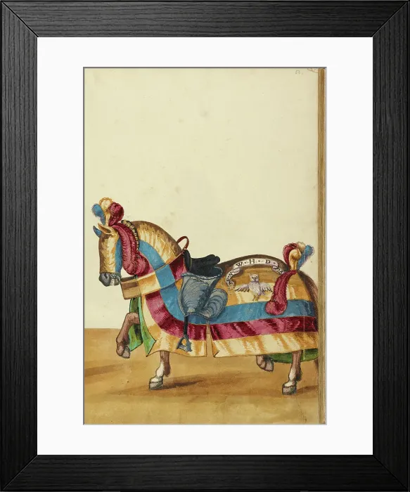 Framed Print : A Horse in Armor, about 1560-1570. Creator: Unknown Framed Print : A Horse in Armor, about 1560-1570. Creator: Unknown