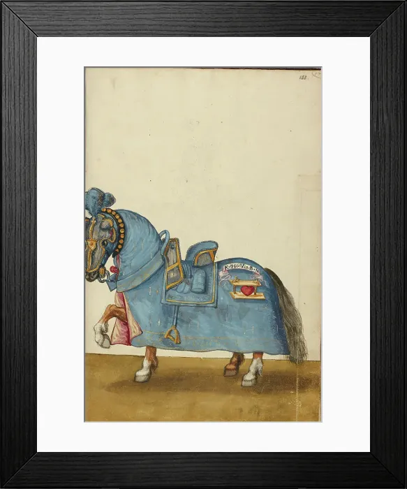 Framed Print : A Horse in Armor, about 1560-1570. Creator: Unknown Framed Print : A Horse in Armor, about 1560-1570. Creator: Unknown