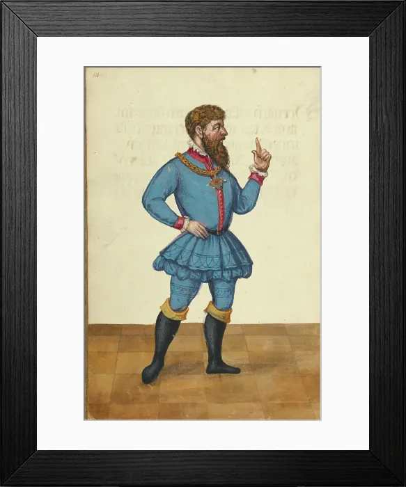 Framed Print : A Herald Wearing a Medal on a Chain, about 1560-1570. Creator: Unknown Framed Print : A Herald Wearing a Medal on a Chain, about 1560-1570. Creator: Unknown