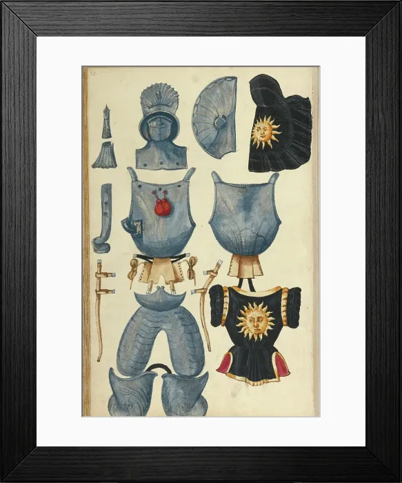 Framed Print : Tournament Armor, about 1560-1570. Creator: Unknown