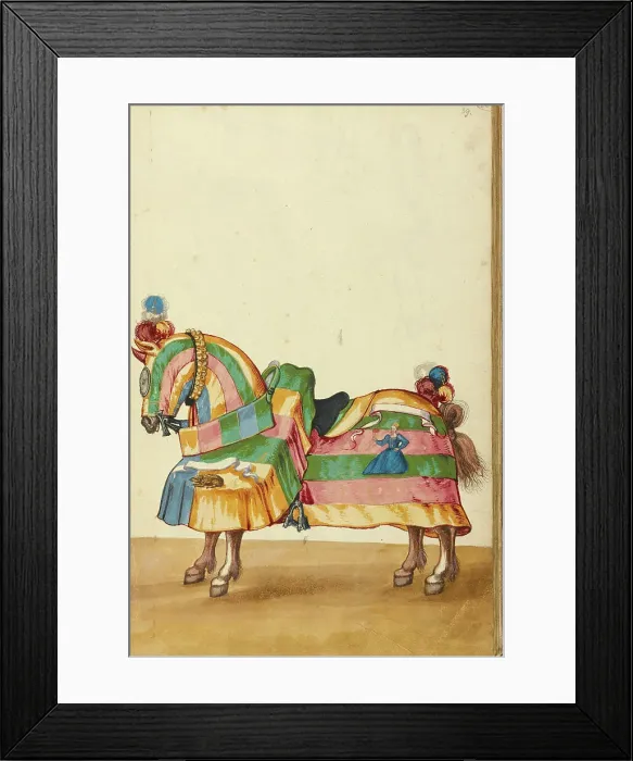 Framed Print : A Horse in Armor, about 1560-1570. Creator: Unknown Framed Print : A Horse in Armor, about 1560-1570. Creator: Unknown