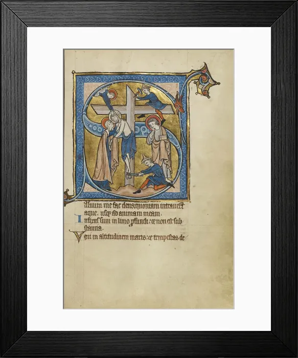 Framed Print : Initial S: The Deposition; Psalter, mid-1200s. Creator: Unknown Framed Print : Initial S: The Deposition; Psalter, mid-1200s. Creator: Unknown