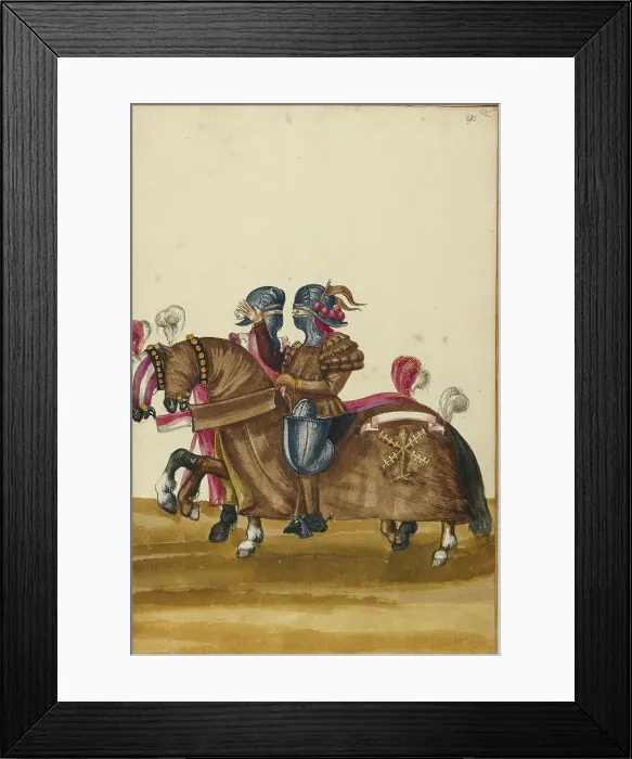 Framed Print : Two Men in Armor for Tournament Contests, about 1560-1570. Creator: Unknown Framed Print : Two Men in Armor for Tournament Contests, about 1560-1570. Creator: Unknown