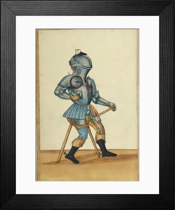 Framed Print : A Man in Armor, about 1560-1570. Creator: Unknown