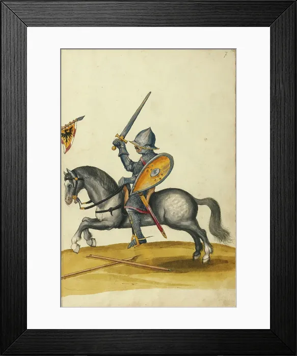 Framed Print : A Horseman in Armor, about 1560-1570. Creator: Unknown Framed Print : A Horseman in Armor, about 1560-1570. Creator: Unknown
