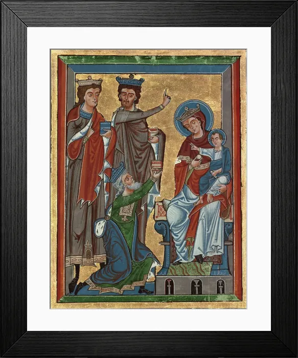 Framed Print : Adoration of the Magi, about 1240. Creator: Unknown Framed Print : Adoration of the Magi, about 1240. Creator: Unknown