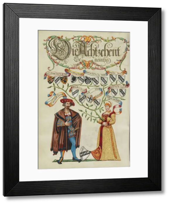 Framed Print : The Eighteenth Generation, Christoph Derrer, about 1626-1711. Creator: Unknown Framed Print : The Eighteenth Generation, Christoph Derrer, about 1626-1711. Creator: Unknown