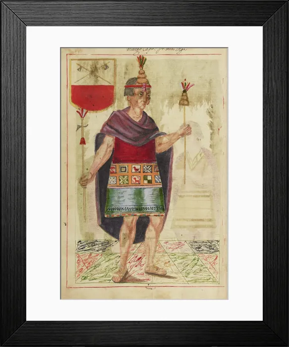 Framed Print : Manco Capac, completed in 1616. Creator: Unknown Framed Print : Manco Capac, completed in 1616. Creator: Unknown