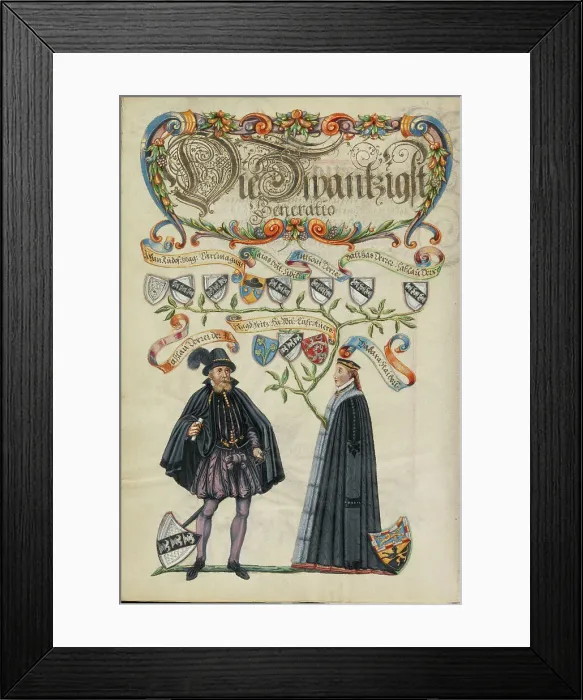Framed Print : The Twentieth Generation, Lasslau Derrer, about 1626-1711. Creator: Unknown Framed Print : The Twentieth Generation, Lasslau Derrer, about 1626-1711. Creator: Unknown
