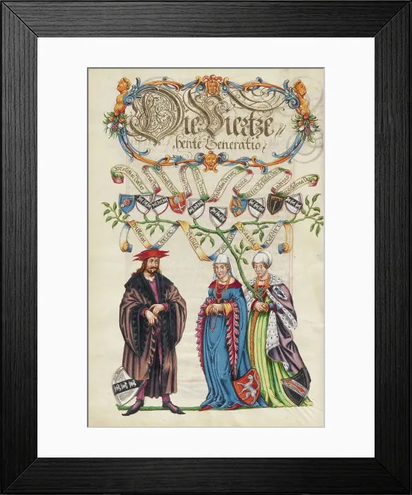 Framed Print : The Fourteenth Generation, Wilhelm Derrer, about 1626-1711. Creator: Unknown Framed Print : The Fourteenth Generation, Wilhelm Derrer, about 1626-1711. Creator: Unknown
