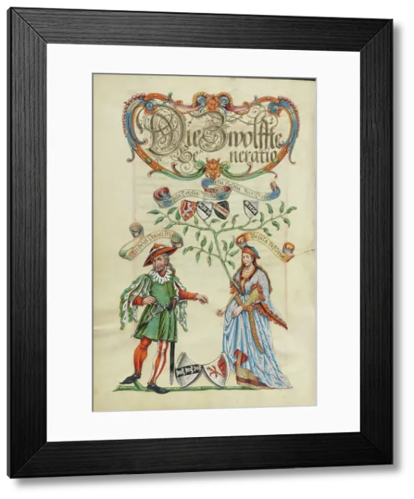 Framed Print : The Twelfth Generation, Friedrich Derrer, about 1626-1711. Creator: Unknown Framed Print : The Twelfth Generation, Friedrich Derrer, about 1626-1711. Creator: Unknown