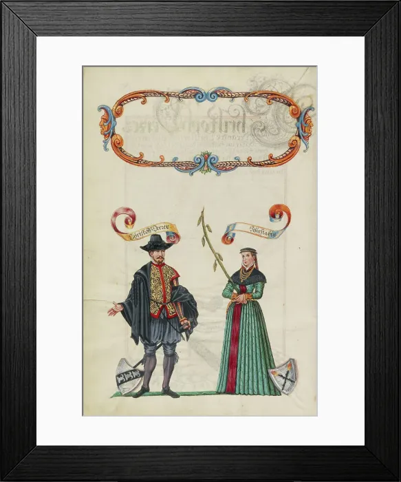 Framed Print : The Nineteenth Generation, Christoph Derrer, about 1626-1711. Creator: Unknown Framed Print : The Nineteenth Generation, Christoph Derrer, about 1626-1711. Creator: Unknown