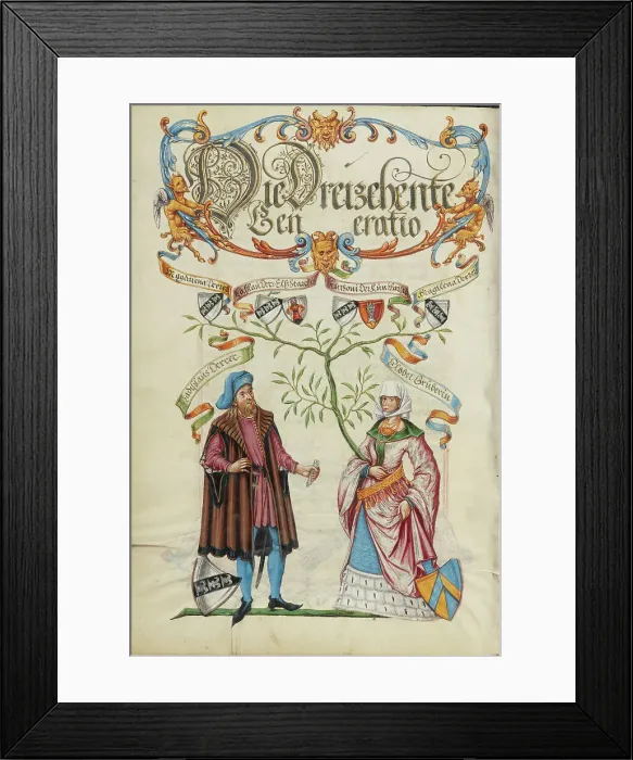 Framed Print : The Thirteenth Generation, Lasslau Derrer, about 1626-1711. Creator: Unknown Framed Print : The Thirteenth Generation, Lasslau Derrer, about 1626-1711. Creator: Unknown