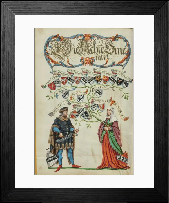 Framed Print : The Eighth Generation, Anthony Derrer, about 1626-1711. Creator: Unknown Framed Print : The Eighth Generation, Anthony Derrer, about 1626-1711. Creator: Unknown