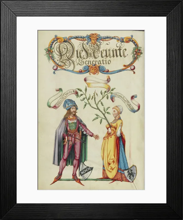 Framed Print : The Ninth Generation, Sebaldt Derrer II, about 1626-1711. Creator: Unknown Framed Print : The Ninth Generation, Sebaldt Derrer II, about 1626-1711. Creator: Unknown