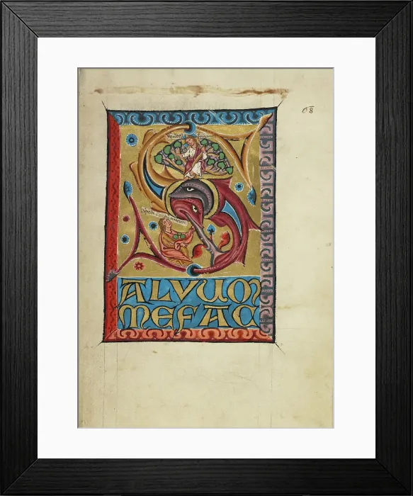 Framed Print : Initial S: Christ as the Bridegroom with the Bride; Psalter, third quarter of 13th century. Creator: Unknown Framed Print : Initial S: Christ as the Bridegroom with the Bride; Psalter, third quarter of 13th century. Creator: Unknown