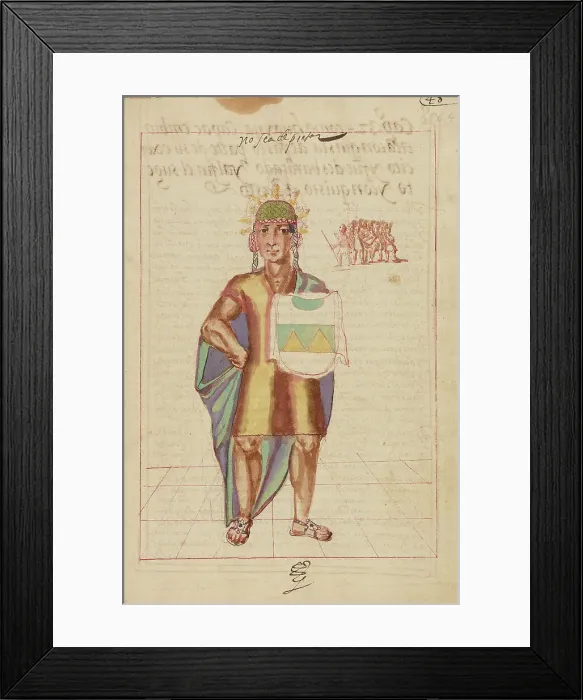 Framed Print : Huayna Capac, completed in 1616. Creator: Unknown Framed Print : Huayna Capac, completed in 1616. Creator: Unknown