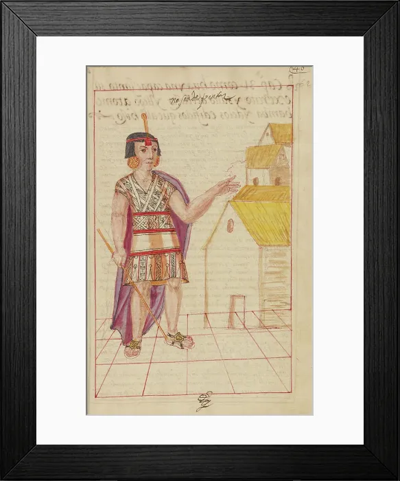 Framed Print : Huayna Capac at Tumibamba, completed in 1616. Creator: Unknown Framed Print : Huayna Capac at Tumibamba, completed in 1616. Creator: Unknown