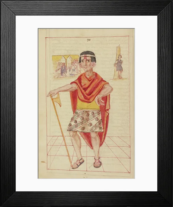 Framed Print : Huayna Capac, completed in 1616. Creator: Unknown Framed Print : Huayna Capac, completed in 1616. Creator: Unknown