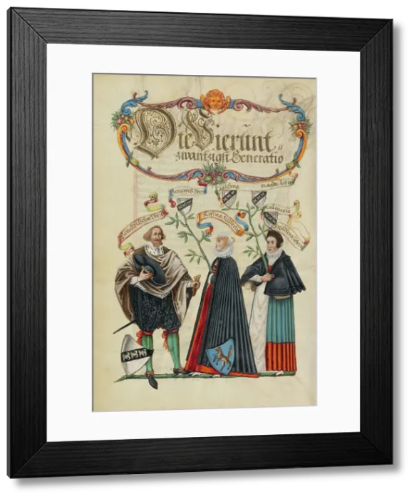 Framed Print : The Twenty-Fourth Generation, Georg Wilhelm Derrer, about 1626-1711. Creator: Unknown Framed Print : The Twenty-Fourth Generation, Georg Wilhelm Derrer, about 1626-1711. Creator: Unknown