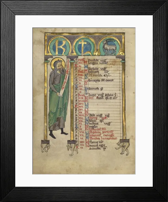 Framed Print : Malachi; Psalter, about 1240-1250. Creator: Unknown Framed Print : Malachi; Psalter, about 1240-1250. Creator: Unknown